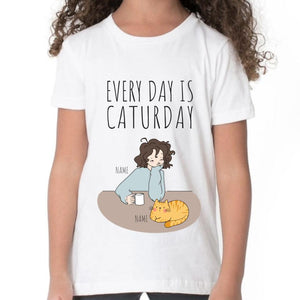 Personalized Cat Morning Kids T-Shirt