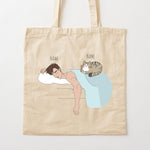 Personalized Cat Dad Tote Bag