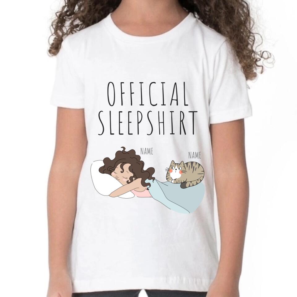 Personalized Cat Mom Kids Sleepshirt
