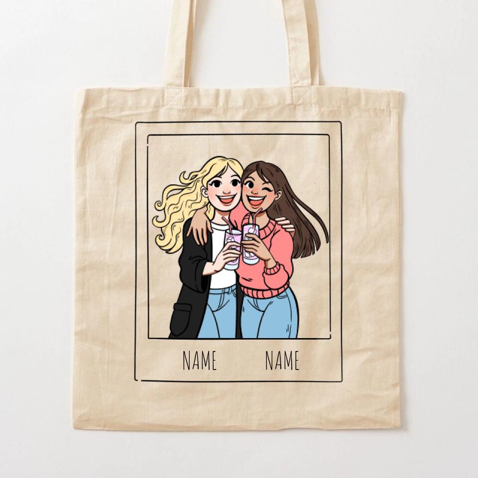 Personalized Besties Tote Bag
