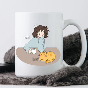Personalized Cat Morning Mug
