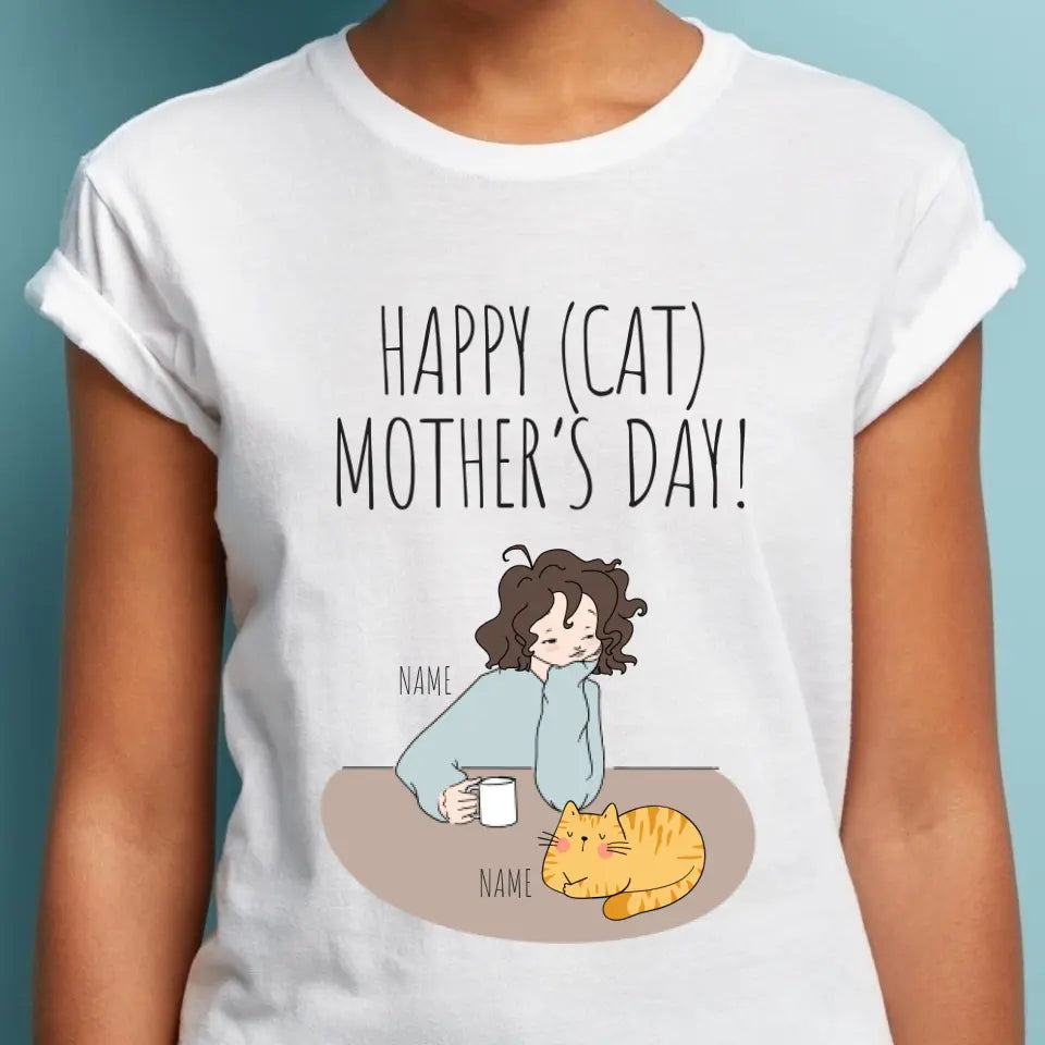 Cat Mother's Day Breakfast Personalized T-Shirt