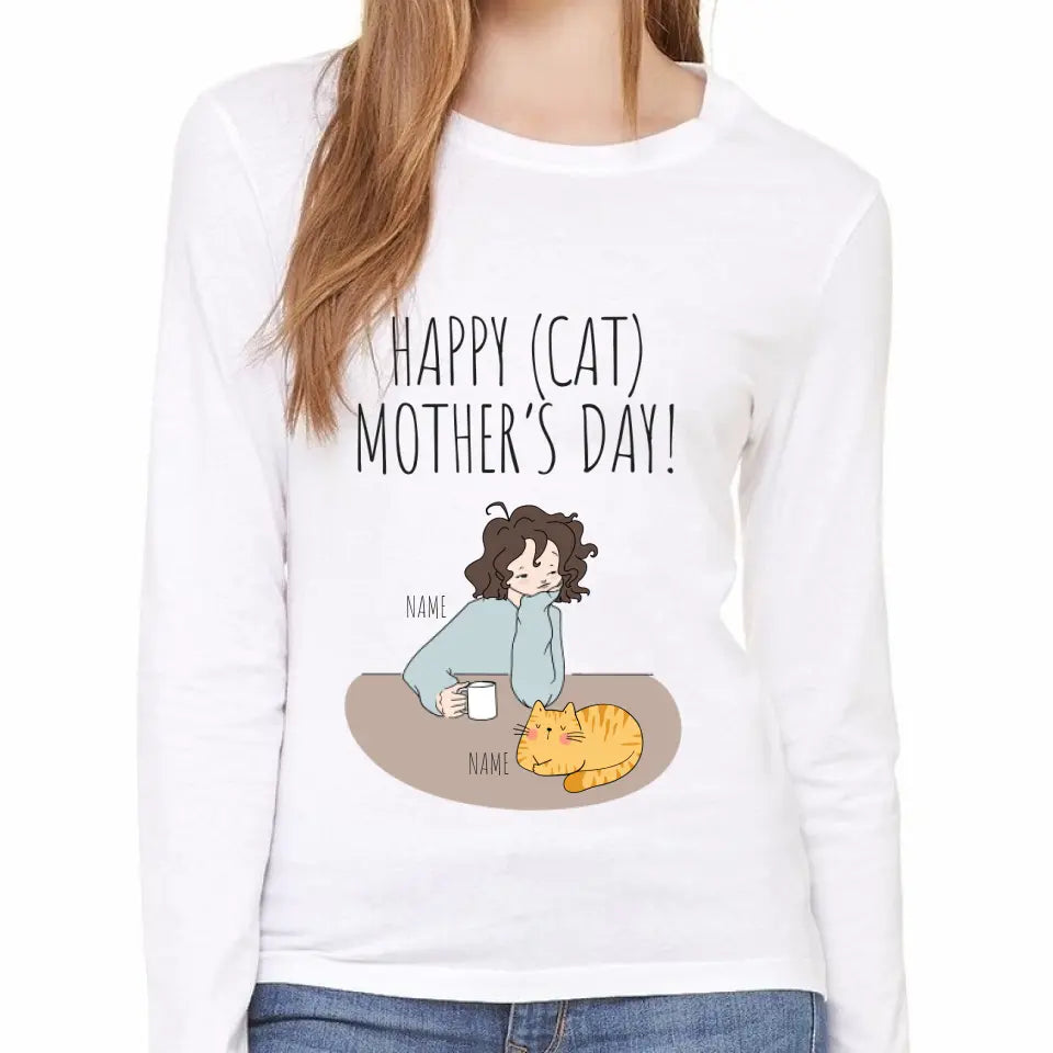 Cat Mother's Day Breakfast Personalized T-Shirt