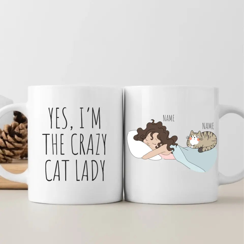 Personalized Cat Mom Kids Sleepshirt