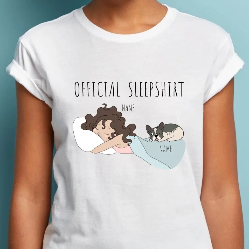 Official Sleep Shirt - Dog Cat Personalized T-Shirt Custom T