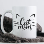 Cat Mom Watercolor Personalized Mug