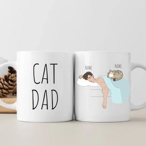 Personalized Cat Dad Pillow