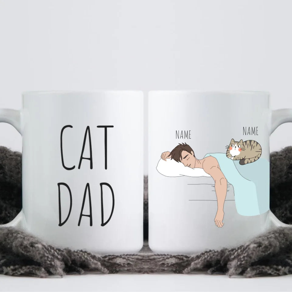 Personalized Cat Dad Pillow