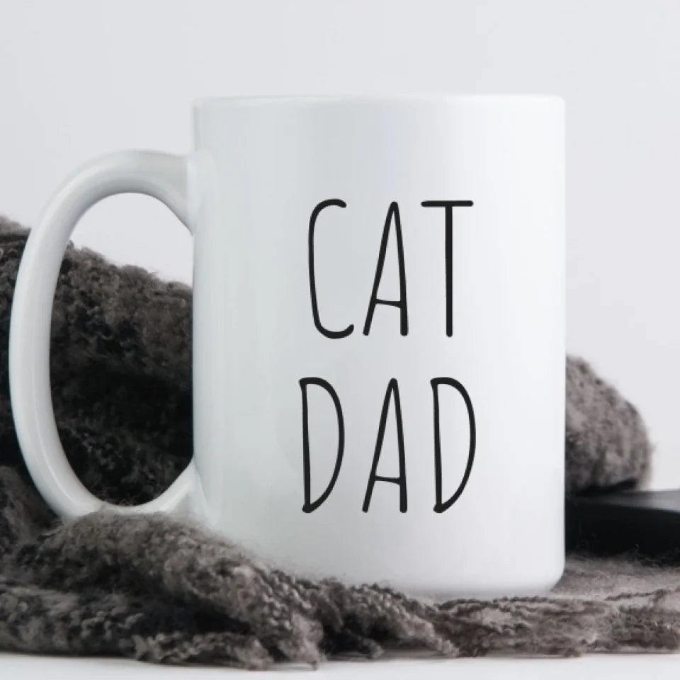 Personalized Cat Dad Tote Bag