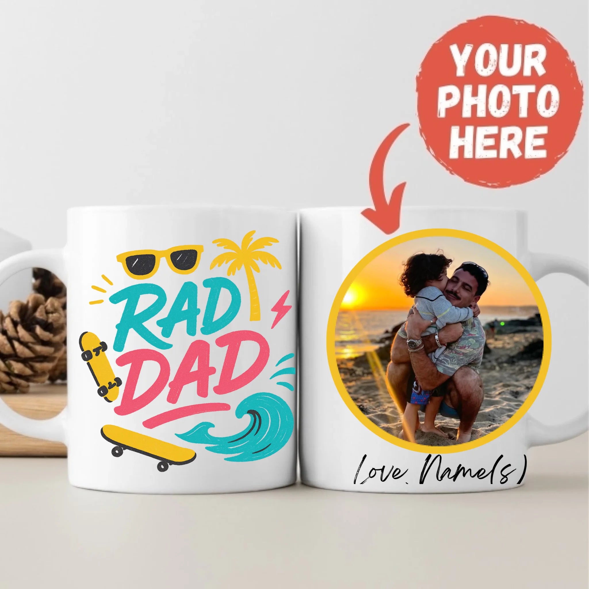Personalized Rad Dad Mug
