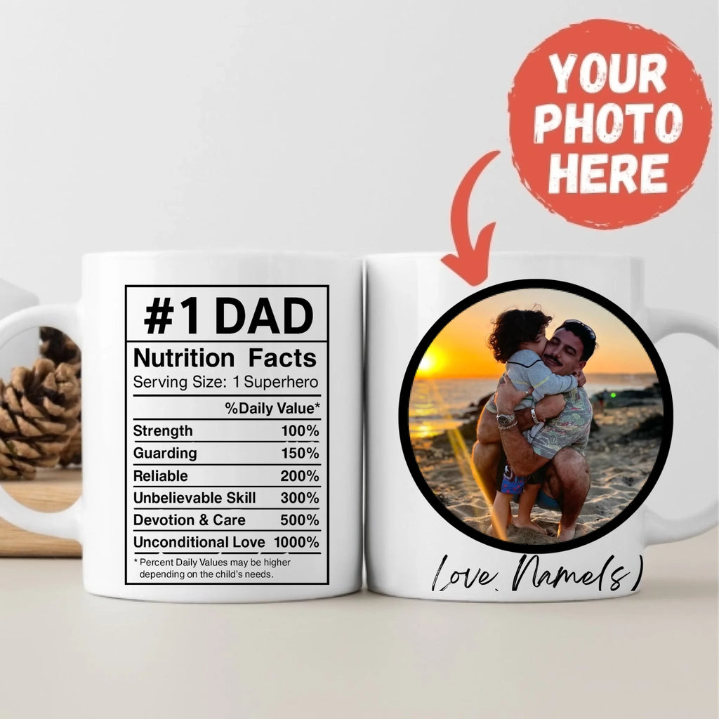 Personalized Dad Nutrition Facts Mug