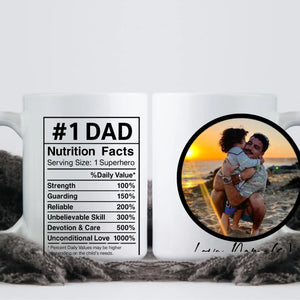 Personalized Dad Nutrition Facts Mug