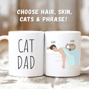 Personalized Cat Dad Mug