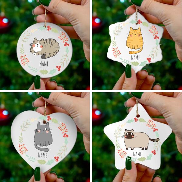 Personalized Cat Ornament (Set of 4)